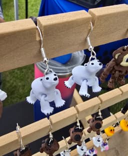 Beautiful Polar Bear keychain works great as earrings too. Printed in Polymaker filament. 3d model