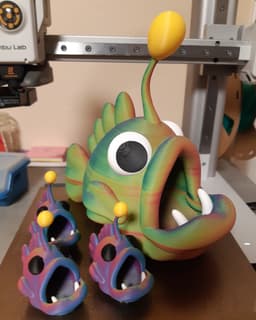 Angler Fish Mini / Angler Fish Dish - Support Free 3d model