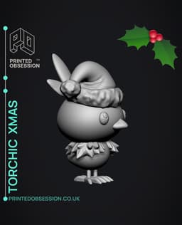 Torchic Xmas - Pokemon - Fan Art 3d model