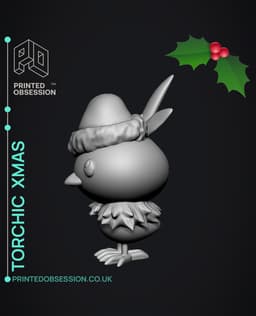 Torchic Xmas - Pokemon - Fan Art 3d model