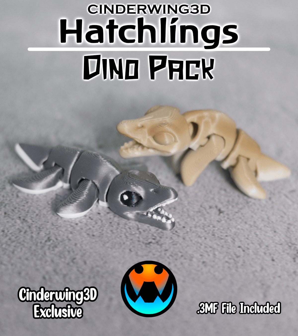 Snappy Water Dino - Hatchling 3d model
