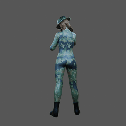 Female Navy Seal Sniper v2 3d model