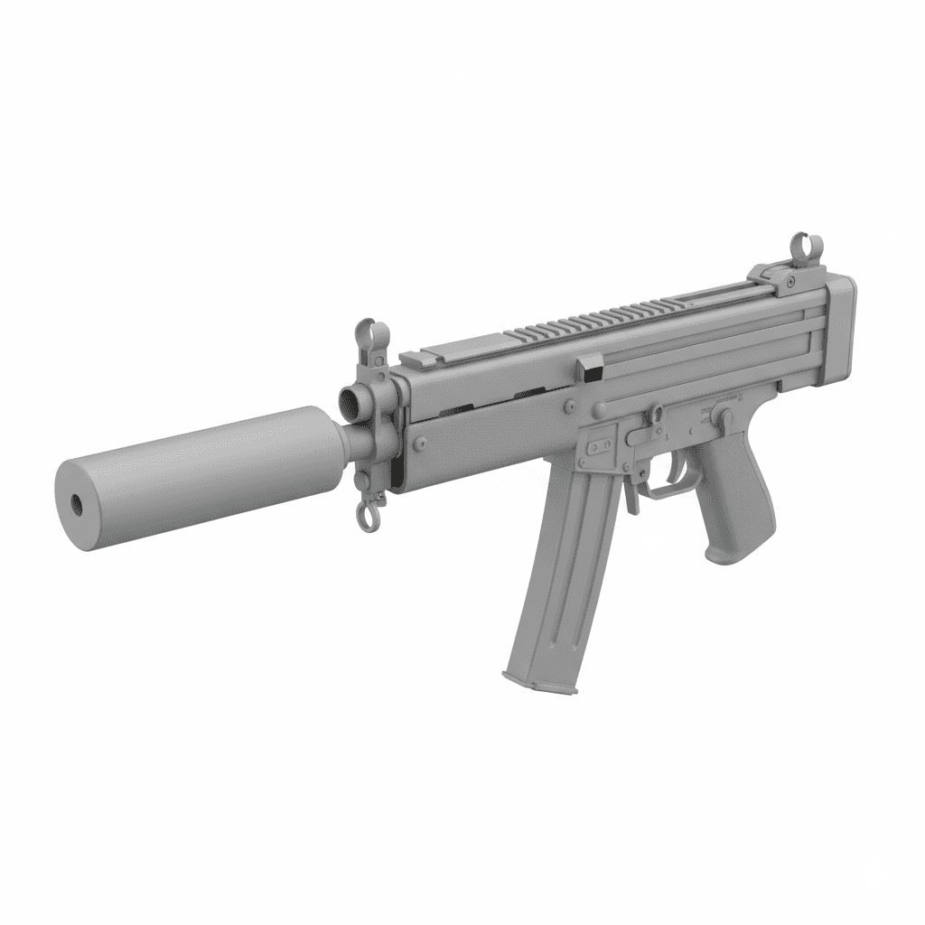 Gun MAC 10 Compact Tactical SMG 3d model