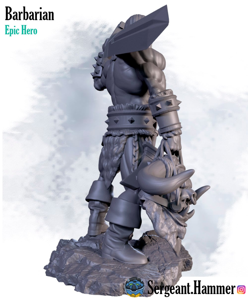 Barbarian with Sword 3d model
