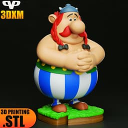 Obelix Chibi STL for 3D Printing ChibiSTL 3DXM 3d model