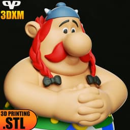 Obelix Chibi STL for 3D Printing ChibiSTL 3DXM 3d model