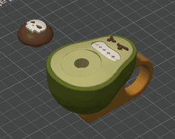 Evil Avocado Mug 3MF | Funny Decor Multi-Color | Functional 3d model