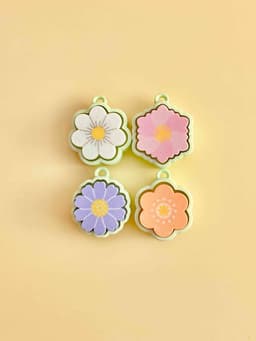 Flower Clicker Keychain Fidget Toy Bundle 3d model