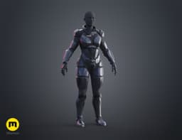 N7 Female Shepard Armor - Mass Effect 3d model