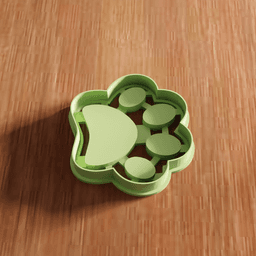 Animal Paw Print Cookie Cutter Stamp Utensil 3d model