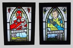 Wolverine Stained Glass Light Box 3d model