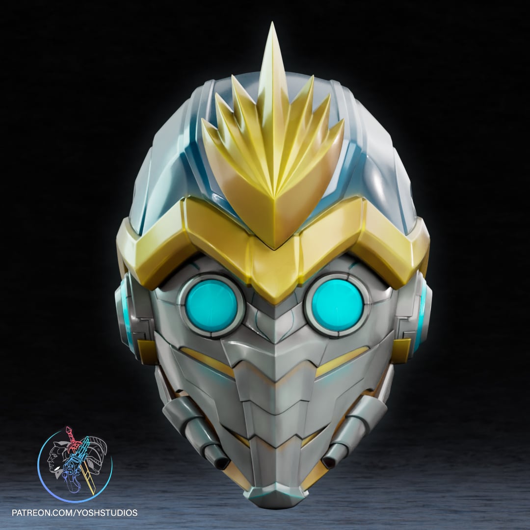 Marvel Rivals Star Lord Helmet 3D Printer STL File 3d model