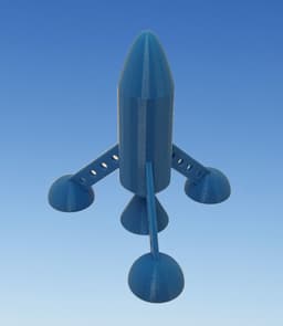 Powerful Atlas Sky Rocket 3d model
