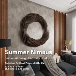 Summer Nimbus Wall Sculpture Model 3D Print Model 3d model