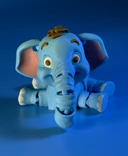 Articulated Elephant Toy 3d model