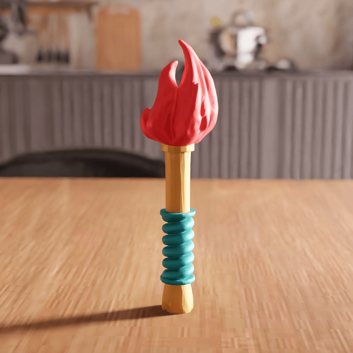 Medieval Adventure Torch Flame 3d model