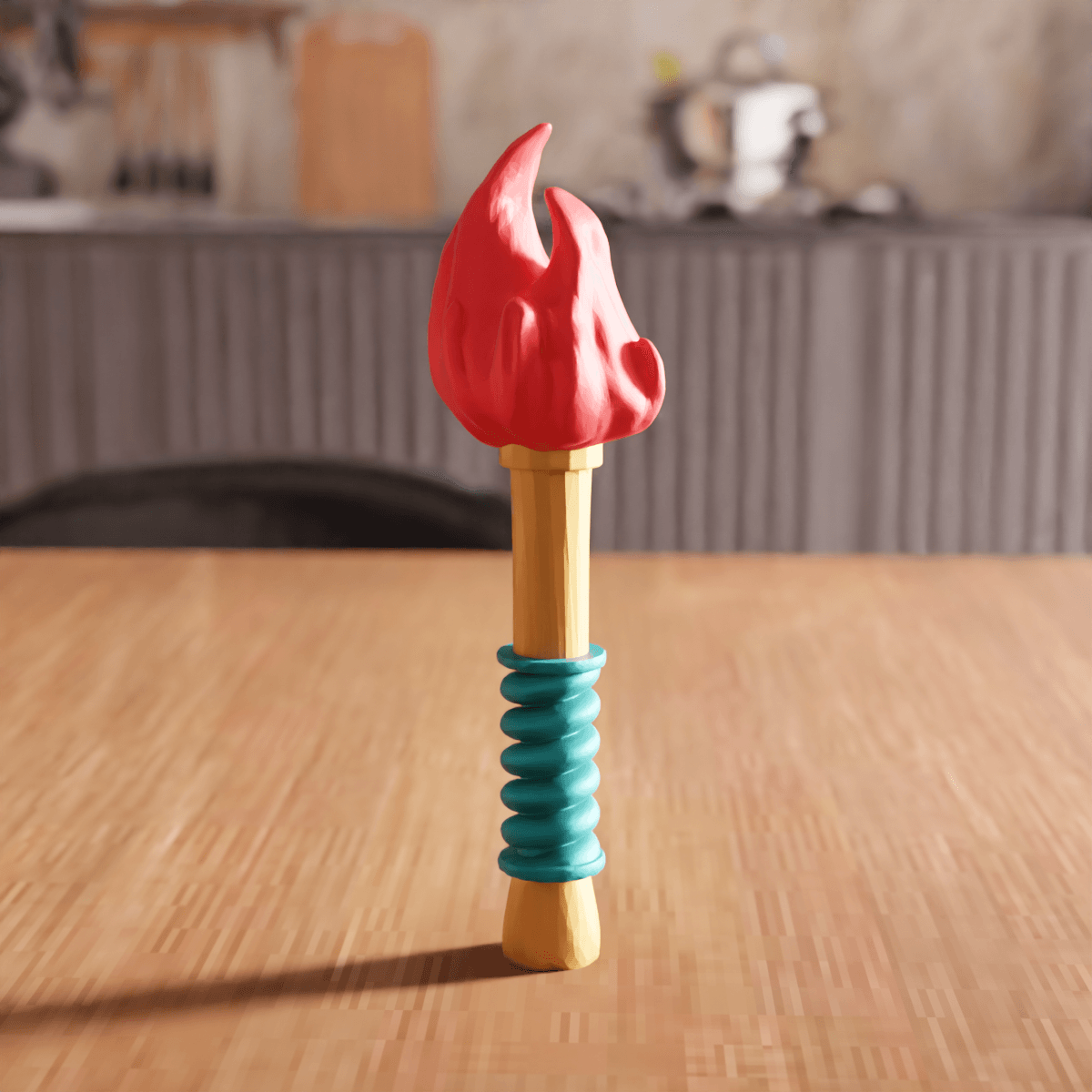 Medieval Adventure Torch Flame 3d model