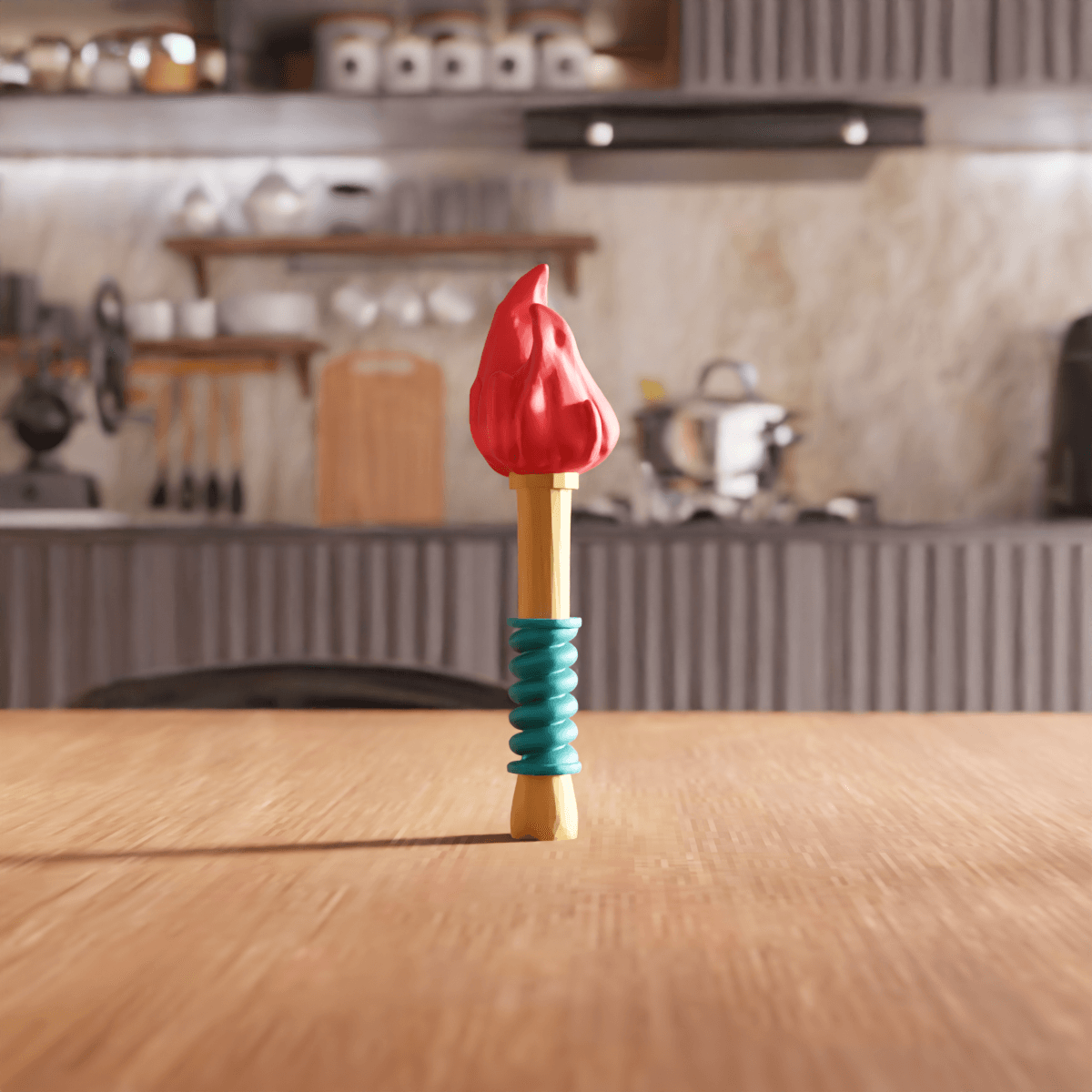 Medieval Adventure Torch Flame 3d model