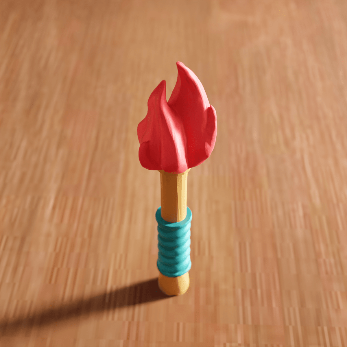 Medieval Adventure Torch Flame 3d model