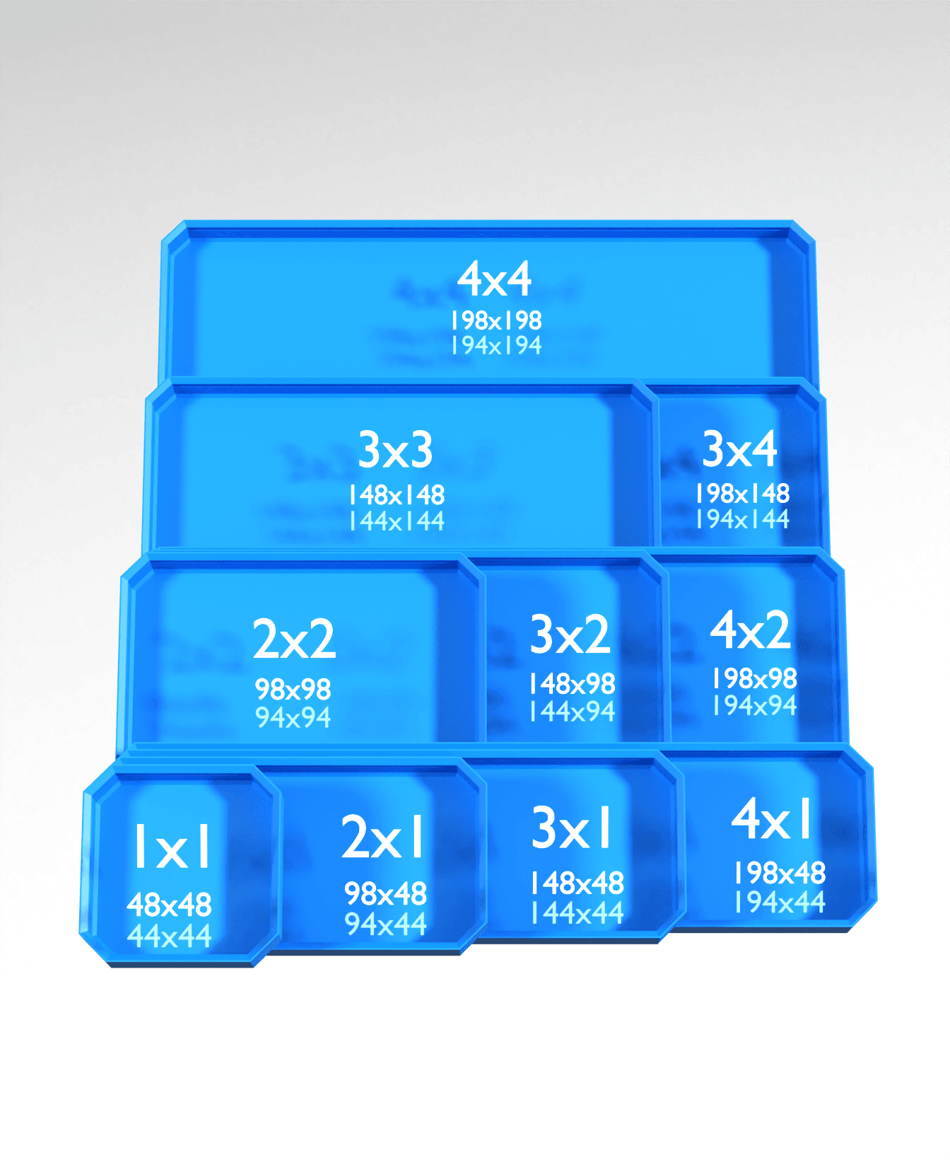 3x3 CU - Micro Multibin Shell 3d model