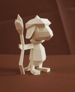 Smeargle Low Poly Pokemon 3d model