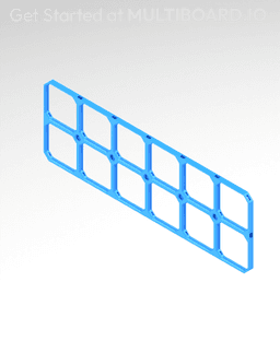 12x4 MU (6x2 LU) - MultiBoard Square Plate 3d model