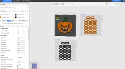 Halloween Jacko Killer Pumpkin Emblem Chain Link 3d model