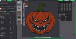 Halloween Jacko Killer Pumpkin Emblem Chain Link 3d model