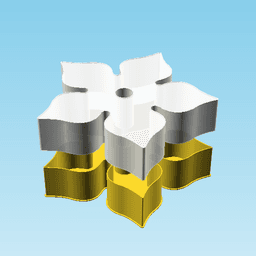 PentaFower01, nestable box (v2) 3d model