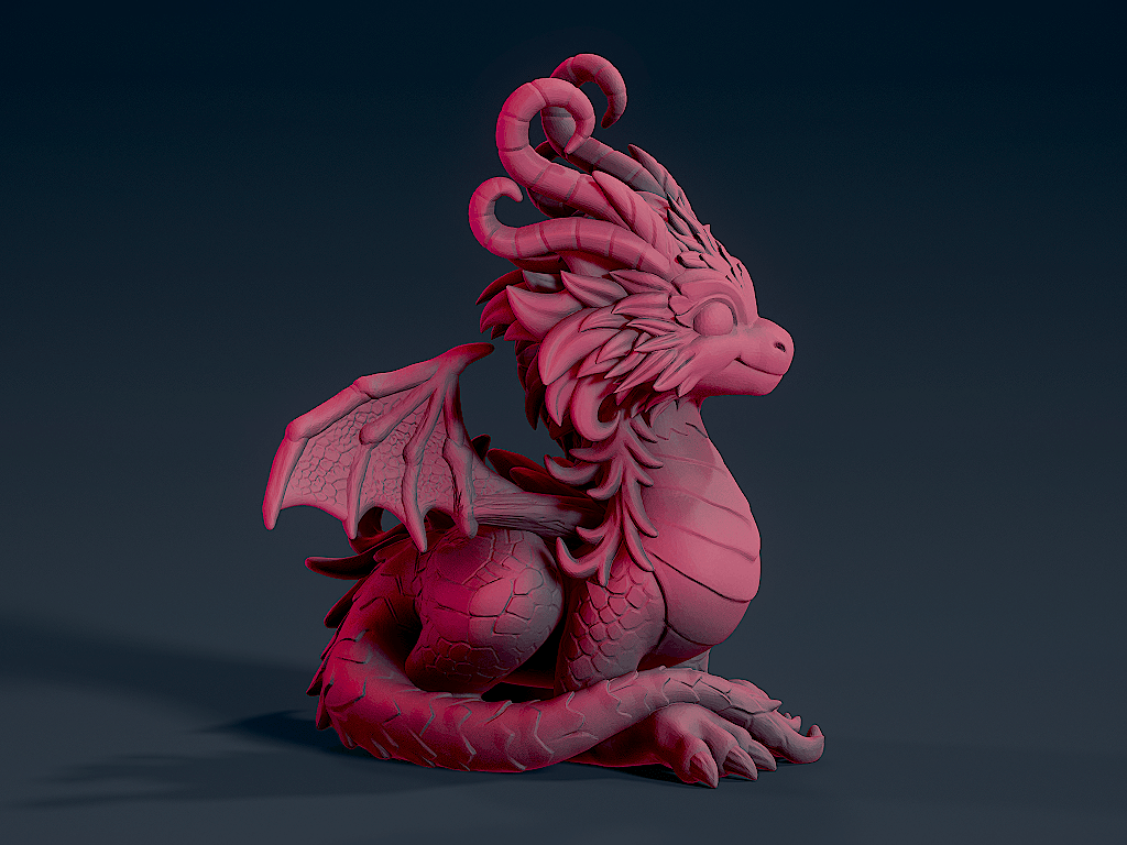 Cute Dragon 2 3d model