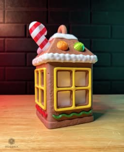 Gingerbread House Lantern 3d model