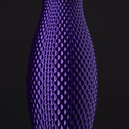 Curved Vase with Wavy Texture (vase mode) 3d model