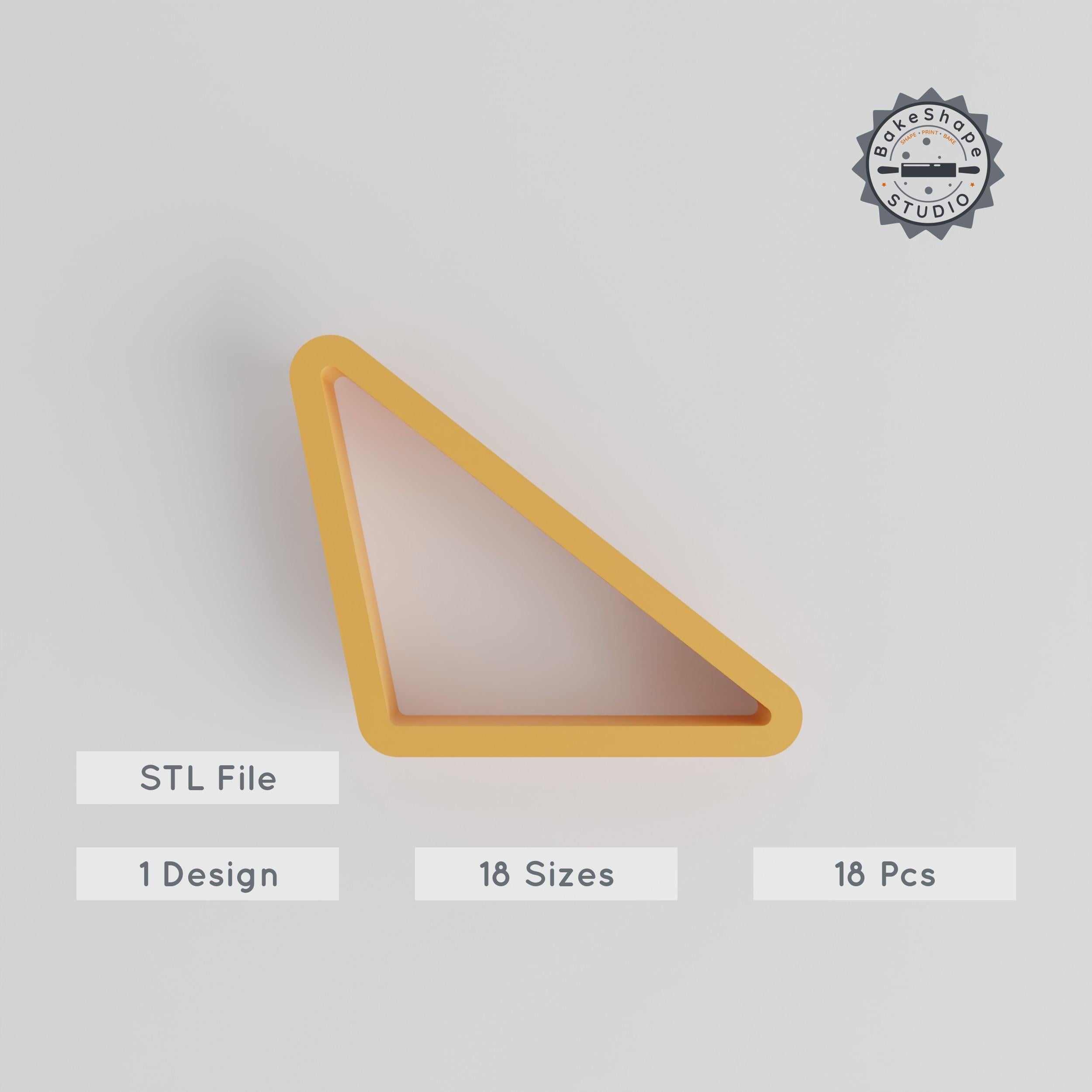 Scalene Triangle Cutter Set, 18 Sizes, Geometry Shape for Cookies, Fondant & Clay PRODUCT_1176 3d model