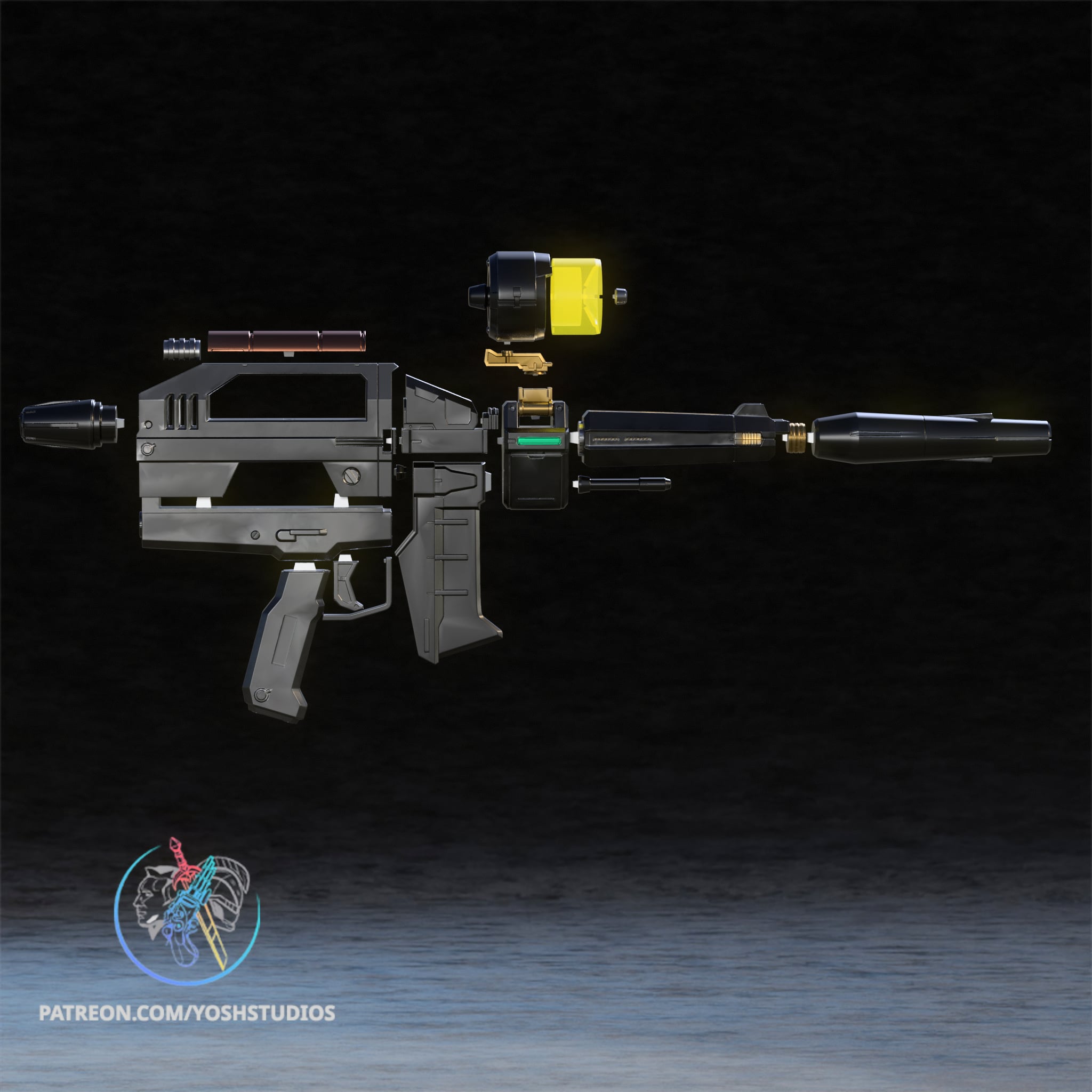 Mecha Gun 3D Printer STL File 3d model