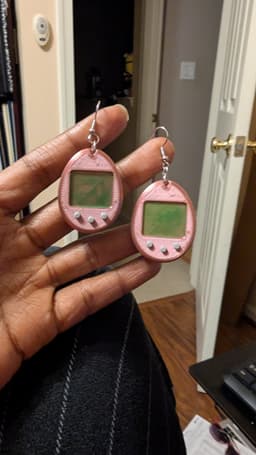Digital Pet Earrings 3d model