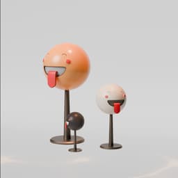 Cute Face Decor 3d model