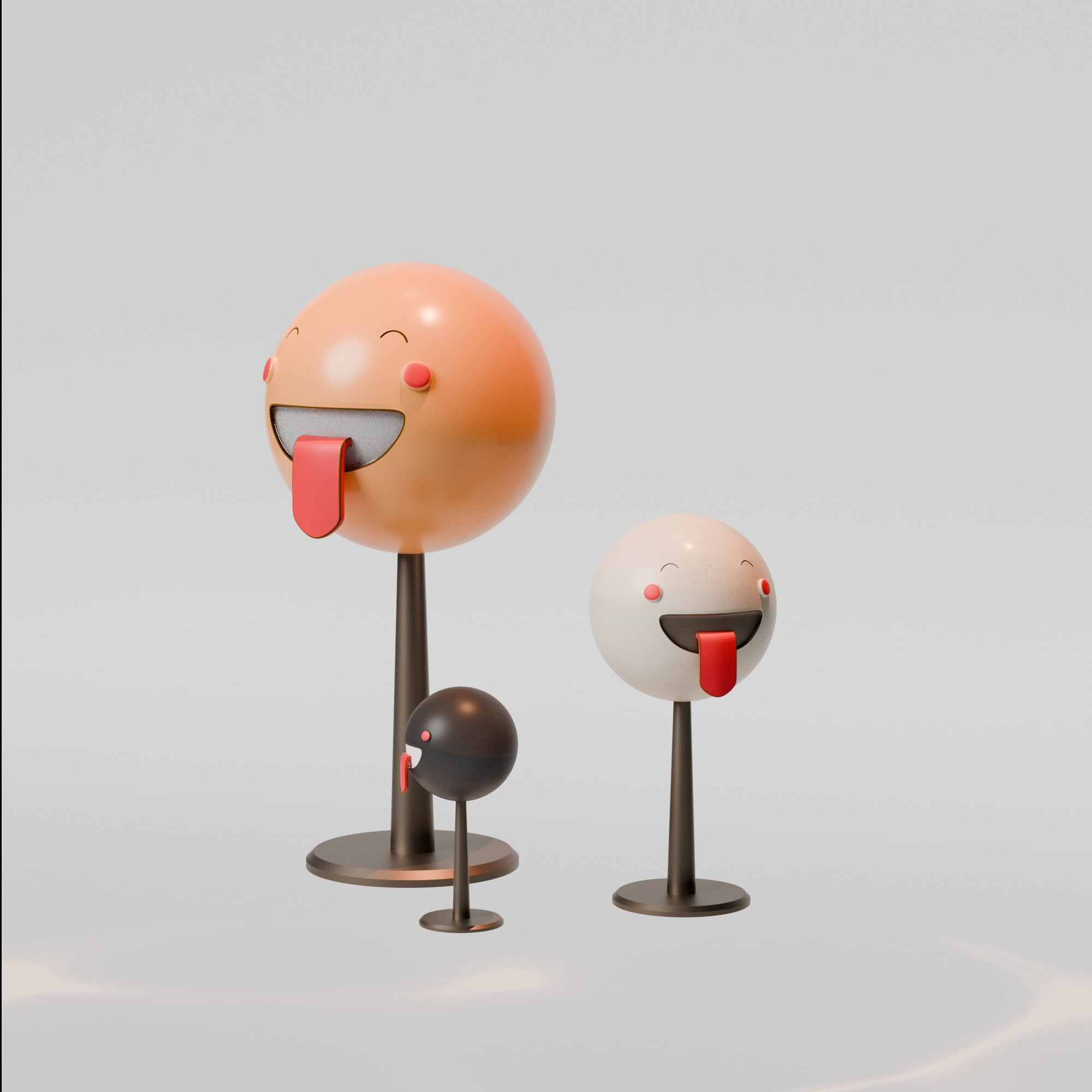 Cute Face Decor 3d model