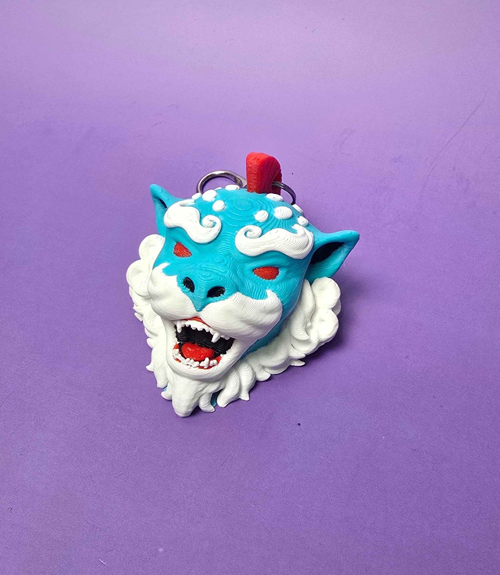 Fu Dog with Mohawk Keychain 3d model