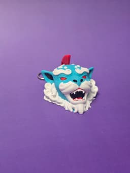 Fu Dog with Mohawk Keychain 3d model