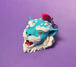 Fu Dog with Mohawk Keychain 3d model