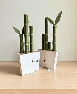 Bambooks, bookends with bookmarks. 3d model