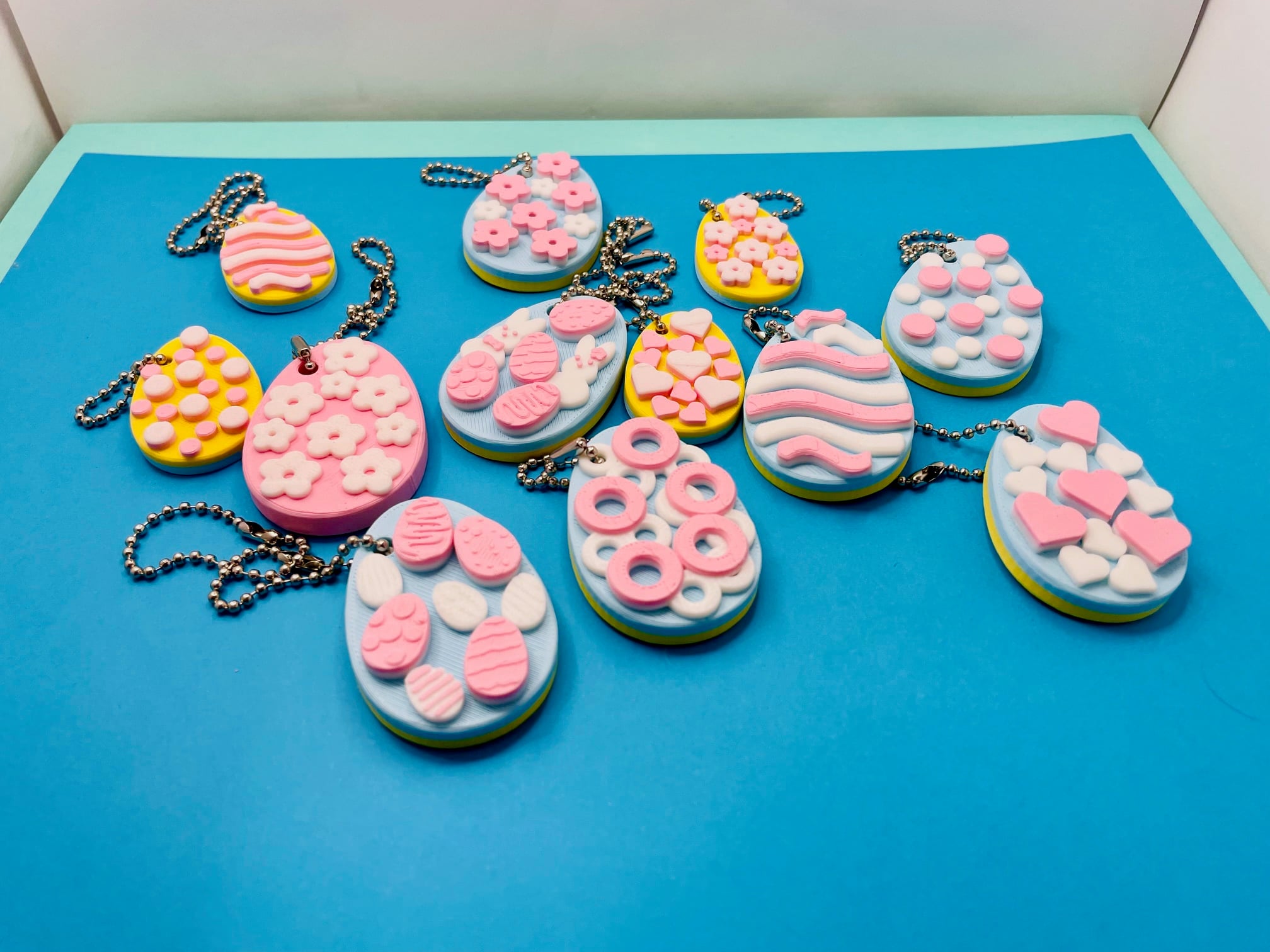 Easter Egg 8 Key Chain Assortment 3d model
