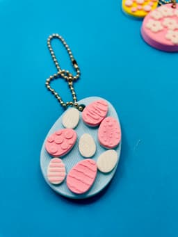 Easter Egg 8 Key Chain Assortment 3d model