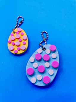 Easter Egg 8 Key Chain Assortment 3d model