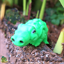 Crocodile | Flexi print-in-place + Keychain | Multicolor 3d model