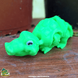 Crocodile | Flexi print-in-place + Keychain | Multicolor 3d model