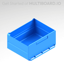 4x2x3 LU - Labelled - Magnetic - Simple Multibin Drawer 3d model
