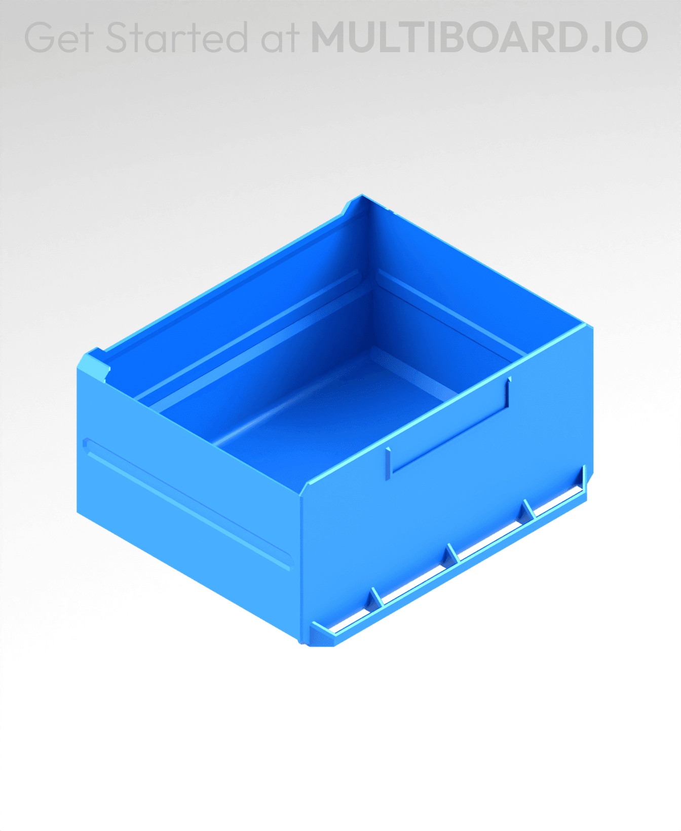 4x2x3 LU - Labelled - Magnetic - Simple Multibin Drawer 3d model