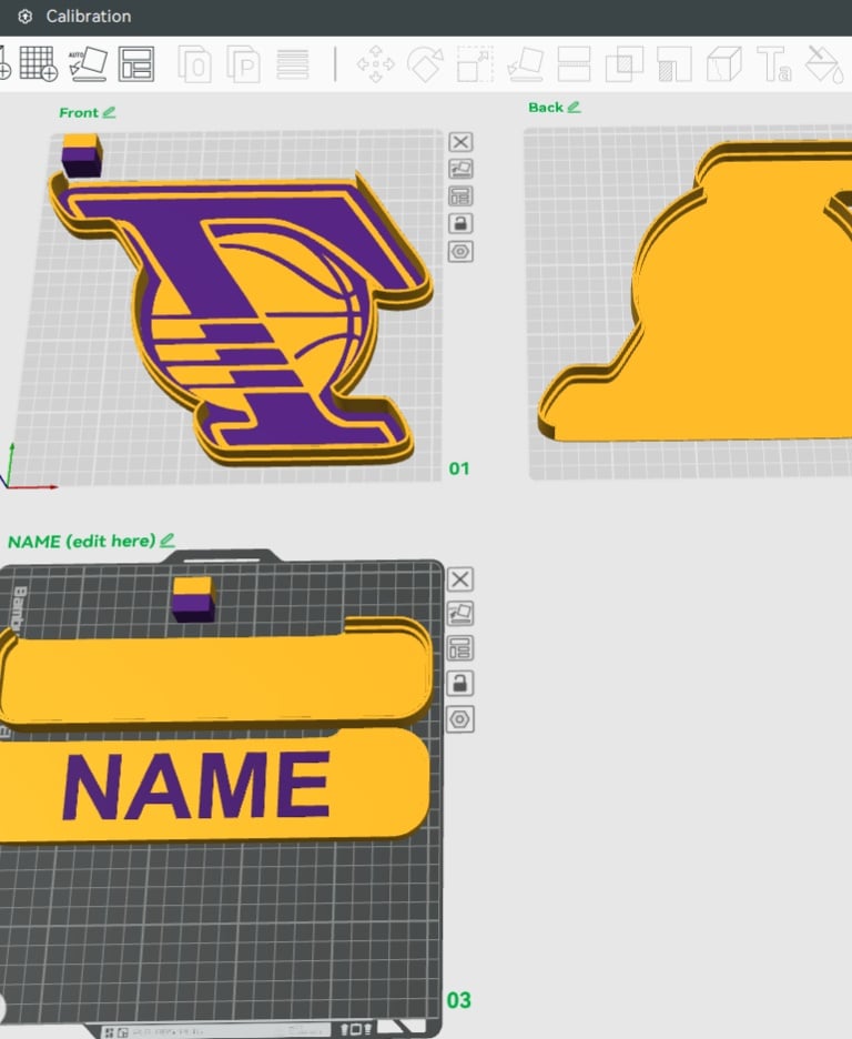 L.A. Lakers Sign -(L)- LED Strip Compatible 3d model