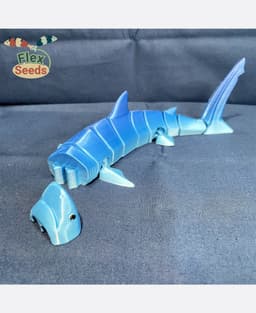 Flexi Tiger Shark (Print-in-place) 3d model